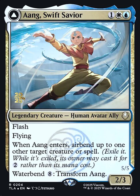 Aang, Swift Savior // Aang and La, Ocean's Fury - FOIL
