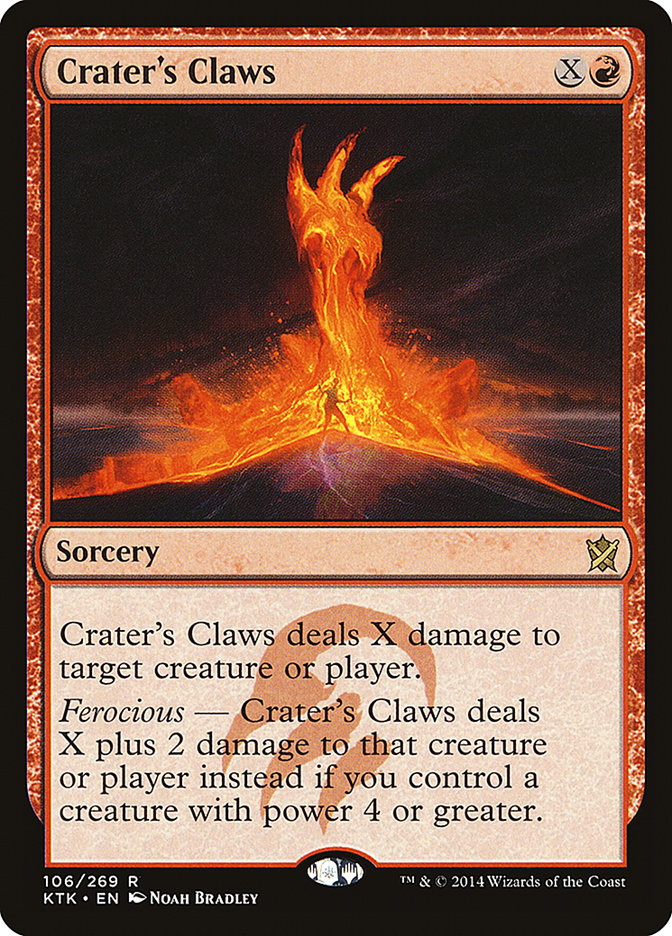 This Is An Image Of The Magic The Gathering Card Crater's Claws From The Set Khans of Tarkir - Designed By Artist Noah Bradley