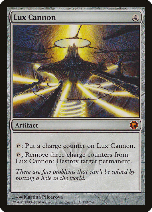 This Is An Image Of The Magic The Gathering Card Lux Cannon From The Set Double Masters - Designed By Artist Martina Pilcerova