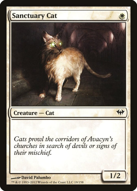 This Is An Image Of The Magic The Gathering Card Sanctuary Cat From The Set Arena New Player Experience Cards - Designed By Artist David Palumbo