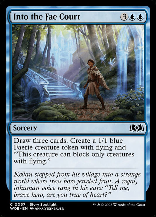 This Is An Image Of The Magic The Gathering Card Into the Fae Court From The Set Wilds of Eldraine - Designed By Artist Anna Steinbauer