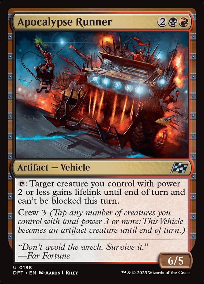 This Is An Image Of The Magic The Gathering Card Apocalypse Runner From The Set Aetherdrift - Designed By Artist Aaron J. Riley
