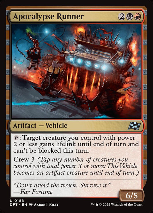 This Is An Image Of The Magic The Gathering Card Apocalypse Runner From The Set Aetherdrift - Designed By Artist Aaron J. Riley