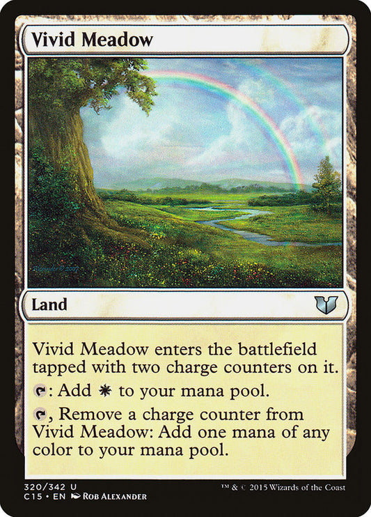 This Is An Image Of The Magic The Gathering Card Vivid Meadow From The Set New Capenna Commander - Designed By Artist Rob Alexander