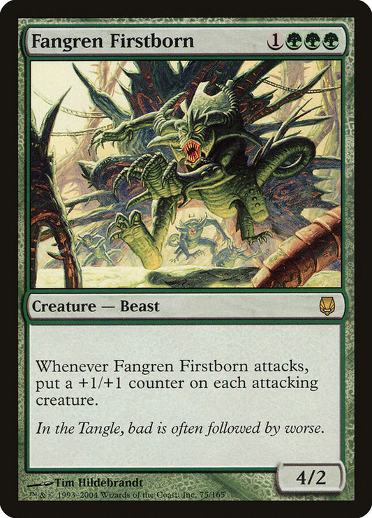 This Is An Image Of The Magic The Gathering Card Fangren Firstborn From The Set Darksteel - Designed By Artist Tim Hildebrandt
