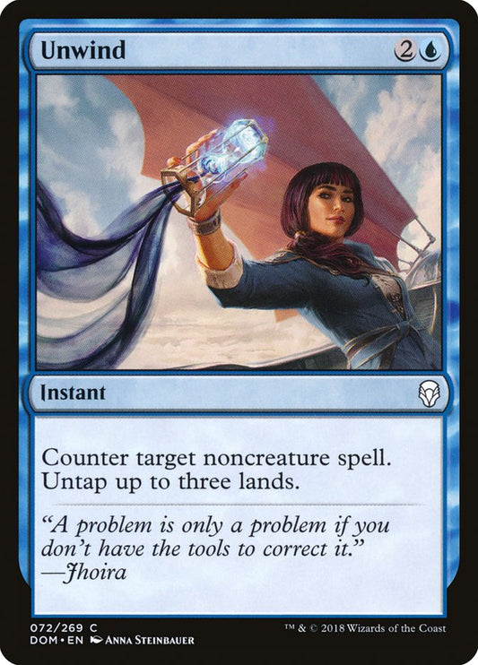 This Is An Image Of The Magic The Gathering Card Unwind From The Set Dominaria - Designed By Artist Anna Steinbauer
