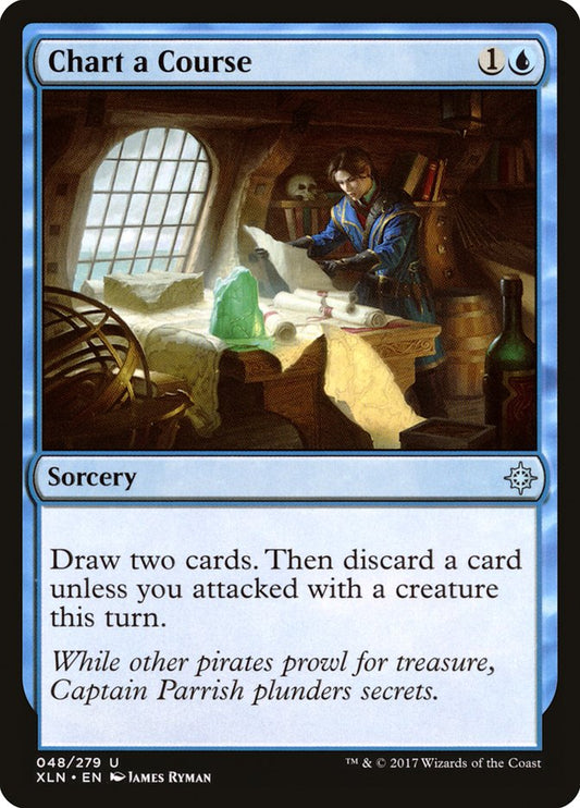 This Is An Image Of The Magic The Gathering Card Chart a Course From The Set Foundations - Designed By Artist James Ryman