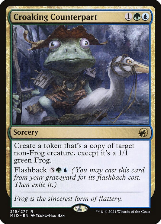 This Is An Image Of The Magic The Gathering Card Croaking Counterpart From The Set Innistrad: Midnight Hunt - Designed By Artist Yeong-Hao Han