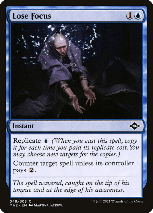 This Is An Image Of The Magic The Gathering Card Lose Focus From The Set Modern Horizons 2 - Designed By Artist Martina Fačková