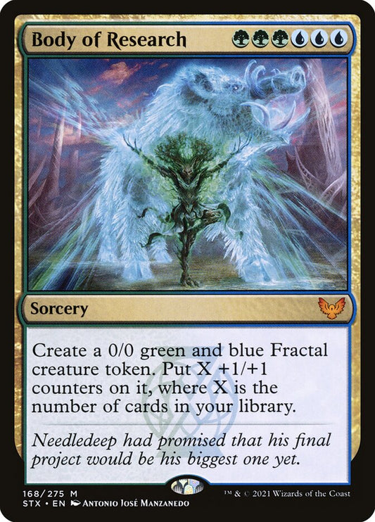 This Is An Image Of The Magic The Gathering Card Body of Research From The Set Strixhaven: School of Mages - Designed By Artist Antonio José Manzanedo