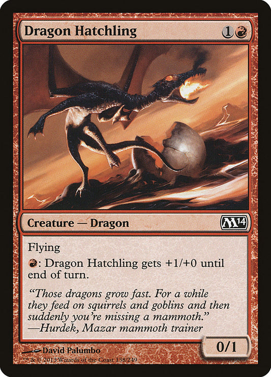 This Is An Image Of The Magic The Gathering Card Dragon Hatchling From The Set Jumpstart - Designed By Artist David Palumbo