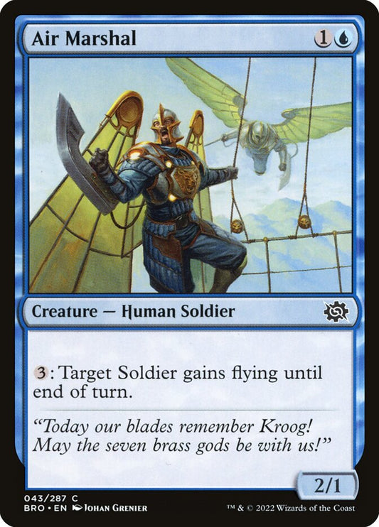 This Is An Image Of The Magic The Gathering Card Air Marshal From The Set The Brothers' War - Designed By Artist Johan Grenier