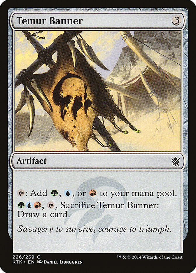 This Is An Image Of The Magic The Gathering Card Temur Banner From The Set Khans of Tarkir - Designed By Artist Daniel Ljunggren