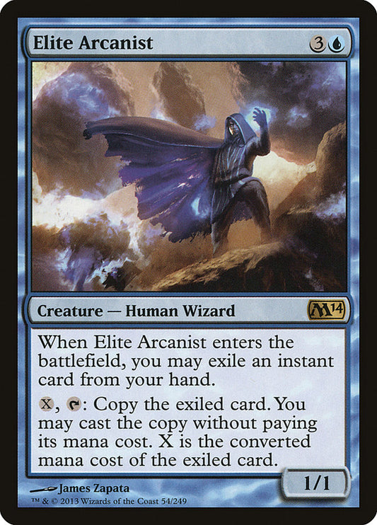 This Is An Image Of The Magic The Gathering Card Elite Arcanist From The Set Magic 2014 - Designed By Artist James Zapata