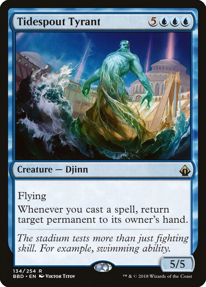 This Is An Image Of The Magic The Gathering Card Tidespout Tyrant From The Set Ravnica Remastered - Designed By Artist Dany Orizio
