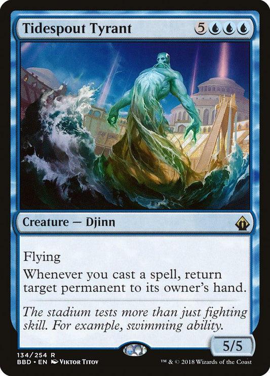 This Is An Image Of The Magic The Gathering Card Tidespout Tyrant From The Set Ravnica Remastered - Designed By Artist Dany Orizio