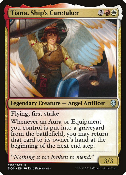 This Is An Image Of The Magic The Gathering Card Tiana, Ship's Caretaker From The Set Dominaria Remastered - Designed By Artist Eric Deschamps