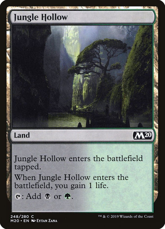 This Is An Image Of The Magic The Gathering Card Jungle Hollow From The Set Tarkir: Dragonstorm - Designed By Artist Cristi Balanescu