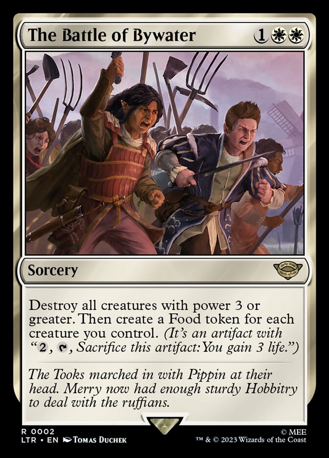 This Is An Image Of The Magic The Gathering Card The Battle of Bywater From The Set The Lord of the Rings: Tales of Middle-earth - Designed By Artist Tomas Duchek