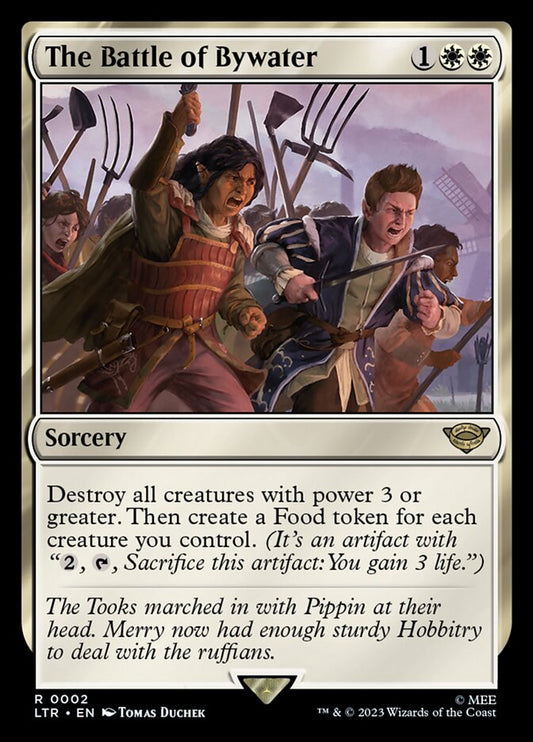 This Is An Image Of The Magic The Gathering Card The Battle of Bywater From The Set The Lord of the Rings: Tales of Middle-earth - Designed By Artist Tomas Duchek