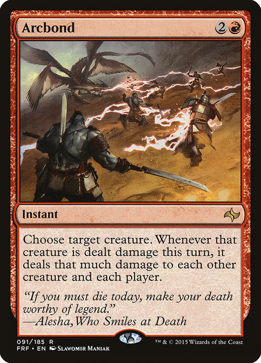 This Is An Image Of The Magic The Gathering Card Arcbond From The Set Fate Reforged - Designed By Artist Slawomir Maniak