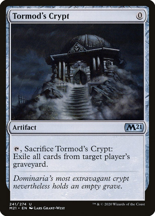 This Is An Image Of The Magic The Gathering Card Tormod's Crypt From The Set Dominaria Remastered - Designed By Artist Lars Grant-West