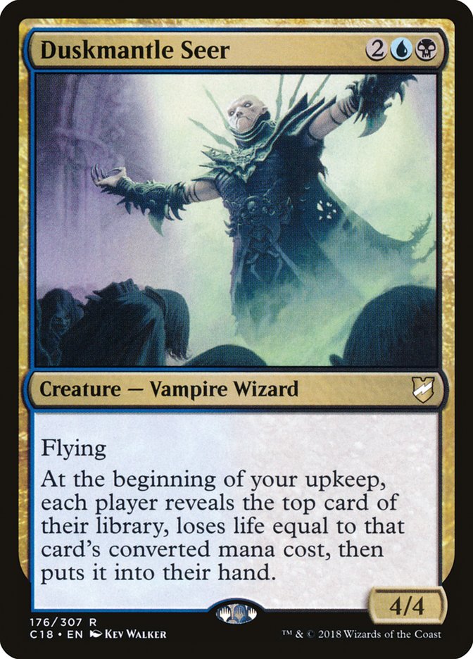 This Is An Image Of The Magic The Gathering Card Duskmantle Seer From The Set Ravnica: Clue Edition - Designed By Artist Kev Walker