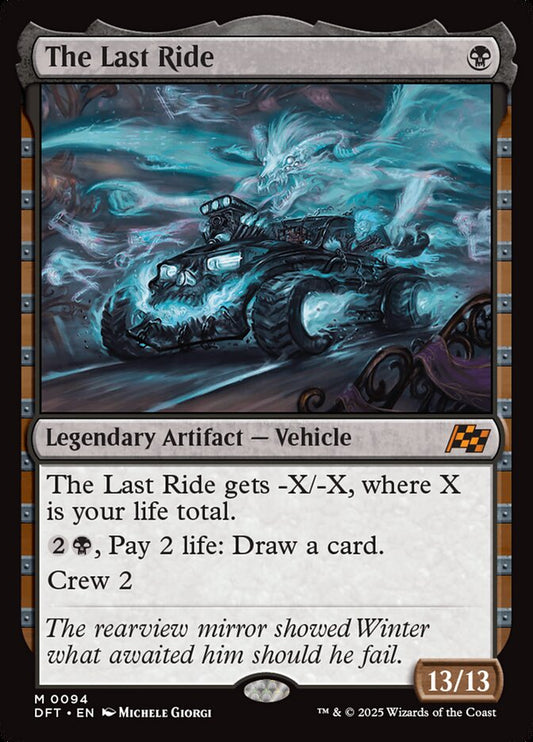 This Is An Image Of The Magic The Gathering Card The Last Ride From The Set Aetherdrift - Designed By Artist Michele Giorgi