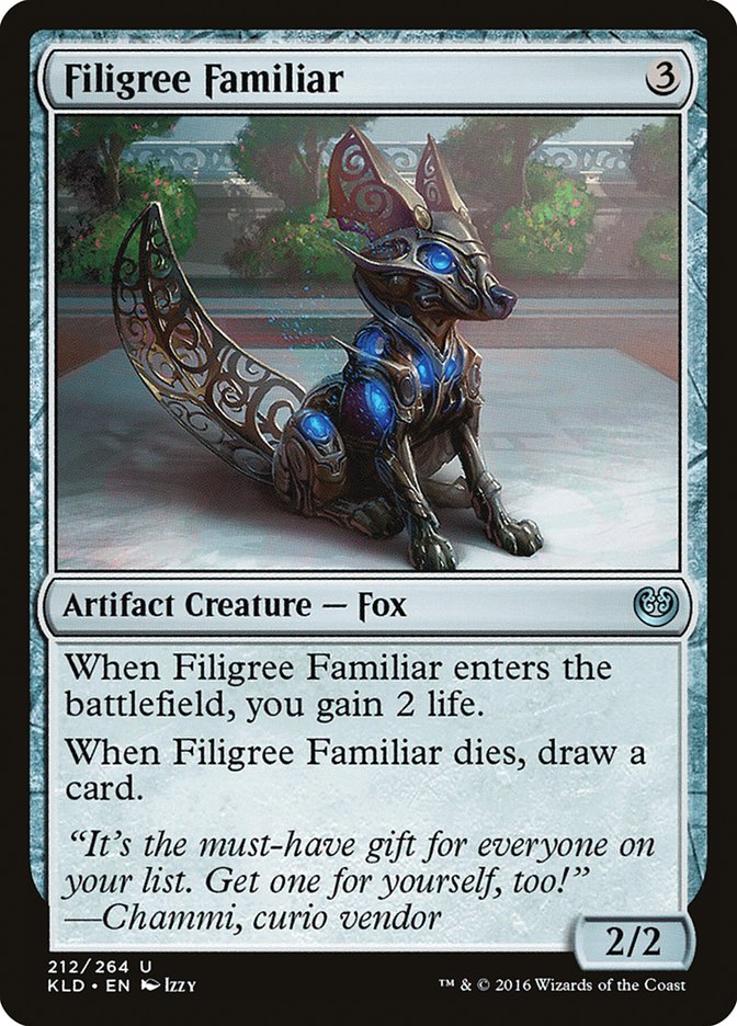 This Is An Image Of The Magic The Gathering Card Filigree Familiar From The Set Commander Legends - Designed By Artist Izzy
