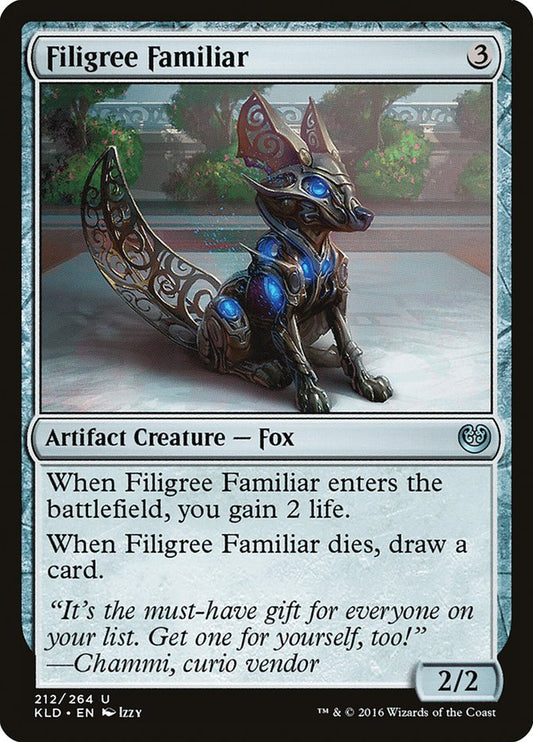 This Is An Image Of The Magic The Gathering Card Filigree Familiar From The Set Commander Legends - Designed By Artist Izzy