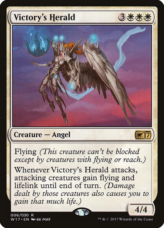 This Is An Image Of The Magic The Gathering Card Victory's Herald From The Set Commander Anthology Volume II - Designed By Artist rk post