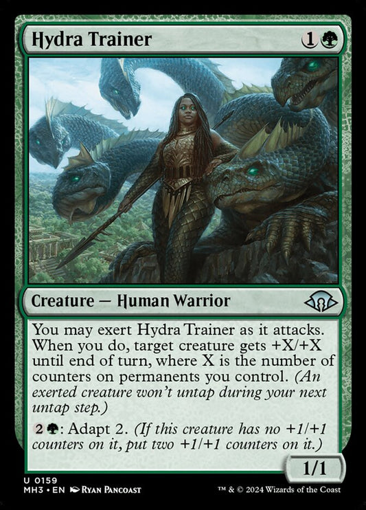 This Is An Image Of The Magic The Gathering Card Hydra Trainer From The Set Modern Horizons 3 - Designed By Artist Ryan Pancoast