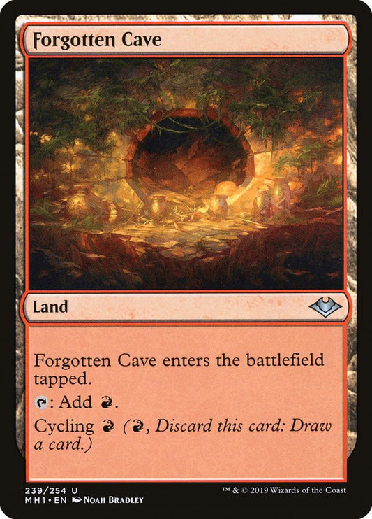 This Is An Image Of The Magic The Gathering Card Forgotten Cave From The Set Commander 2021 - Designed By Artist Tony Szczudlo