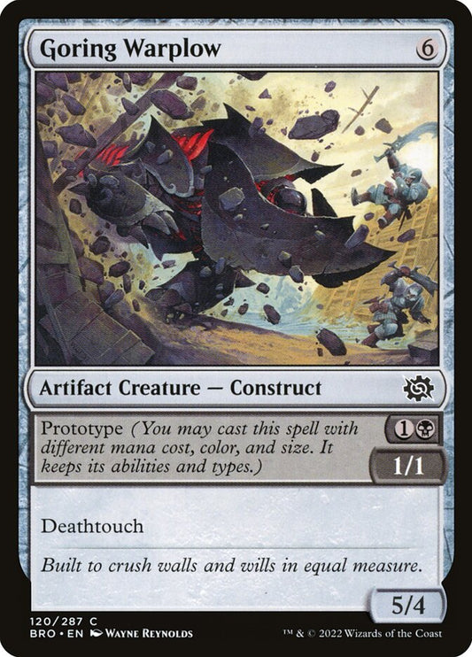 This Is An Image Of The Magic The Gathering Card Goring Warplow From The Set The Brothers' War - Designed By Artist Wayne Reynolds