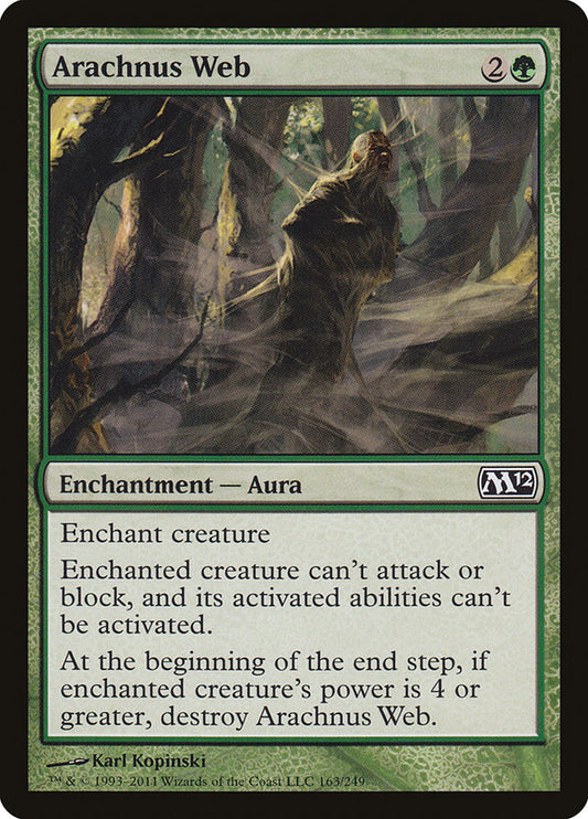This Is An Image Of The Magic The Gathering Card Arachnus Web From The Set Double Masters 2022 - Designed By Artist Karl Kopinski
