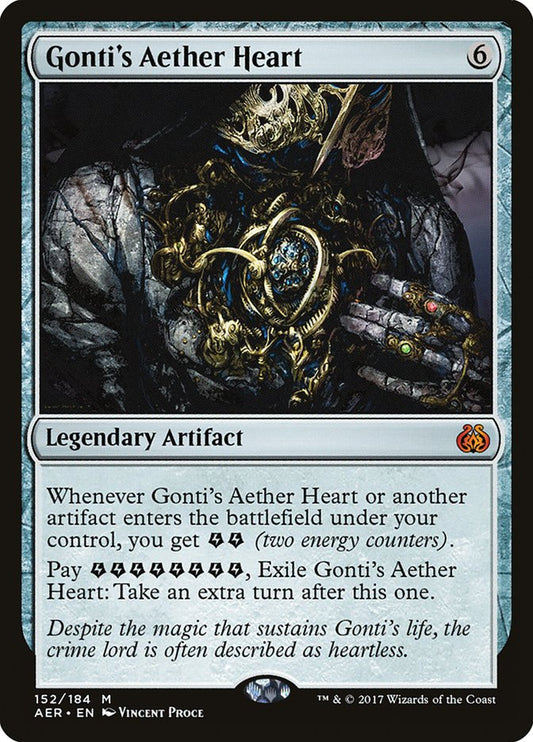 This Is An Image Of The Magic The Gathering Card Gonti's Aether Heart From The Set Aether Revolt - Designed By Artist Vincent Proce