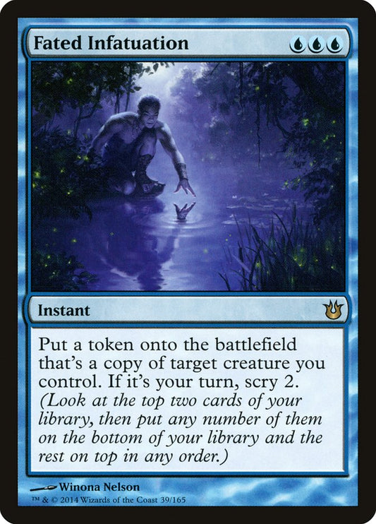 This Is An Image Of The Magic The Gathering Card Fated Infatuation From The Set Born of the Gods - Designed By Artist Winona Nelson