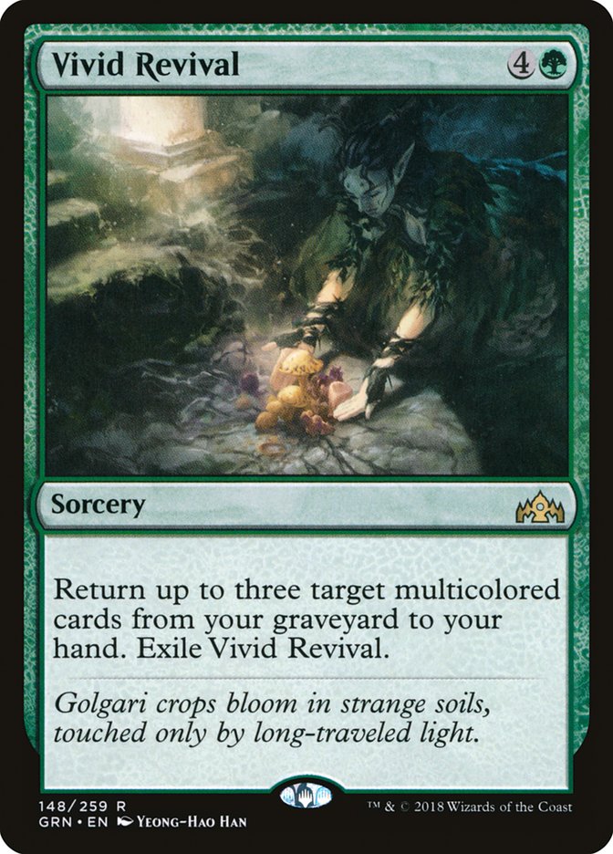 This Is An Image Of The Magic The Gathering Card Vivid Revival From The Set Guilds of Ravnica - Designed By Artist Yeong-Hao Han