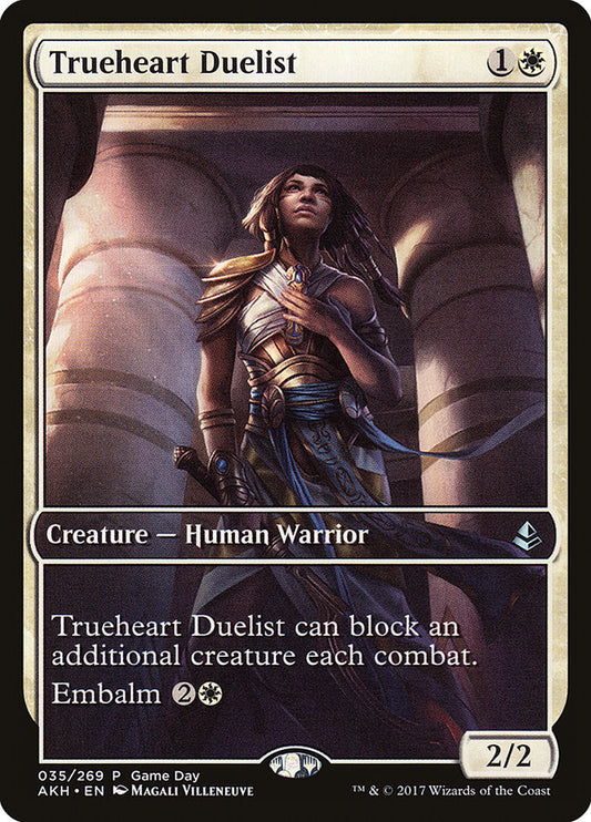 This Is An Image Of The Magic The Gathering Card Trueheart Duelist From The Set Amonkhet - Designed By Artist Izzy