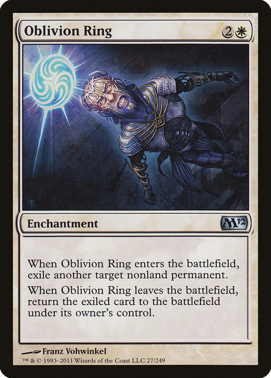 This Is An Image Of The Magic The Gathering Card Oblivion Ring From The Set Modern Masters 2015 - Designed By Artist Franz Vohwinkel