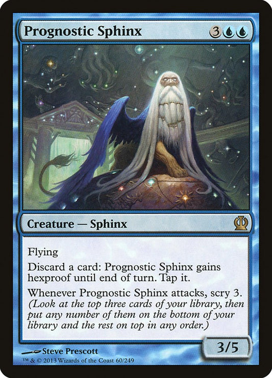 This Is An Image Of The Magic The Gathering Card Prognostic Sphinx From The Set Duskmourn: House of Horror Commander - Designed By Artist Jesper Ejsing