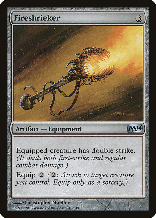 This Is An Image Of The Magic The Gathering Card Fireshrieker From The Set Foundations - Designed By Artist Christopher Moeller