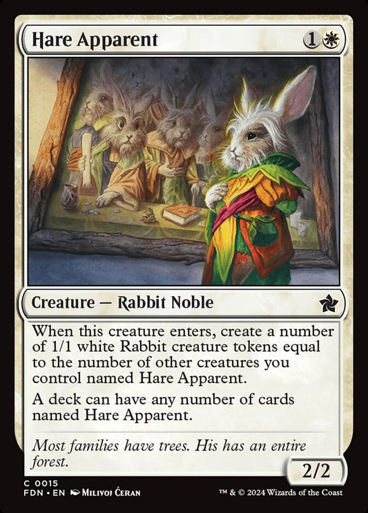 This Is An Image Of The Magic The Gathering Card Hare Apparent From The Set Foundations - Designed By Artist Milivoj Ćeran