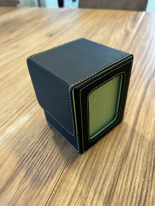 Commander Faux Leather Deckbox (Black and Green)
