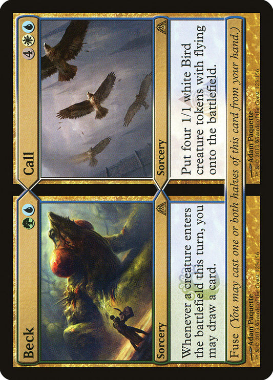 This Is An Image Of The Magic The Gathering Card Beck // Call From The Set Dragon's Maze - Designed By Artist Adam Paquette