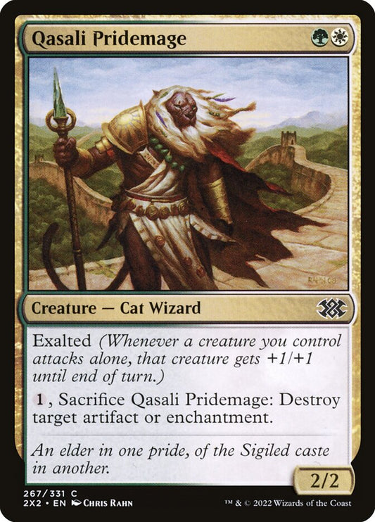 This Is An Image Of The Magic The Gathering Card Qasali Pridemage From The Set Double Masters 2022 - Designed By Artist Chris Rahn