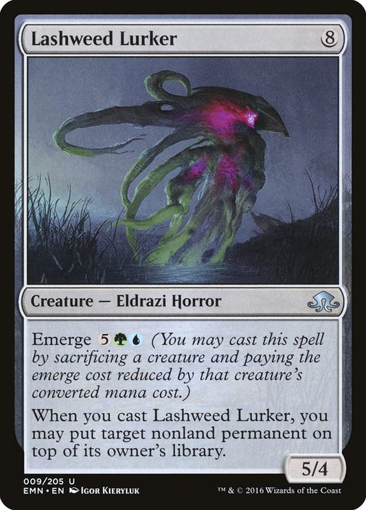 This Is An Image Of The Magic The Gathering Card Lashweed Lurker From The Set Eldritch Moon - Designed By Artist Igor Kieryluk