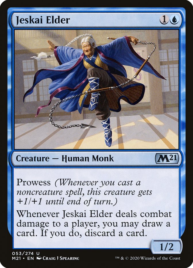 This Is An Image Of The Magic The Gathering Card Jeskai Elder From The Set Double Masters 2022 - Designed By Artist Craig J Spearing