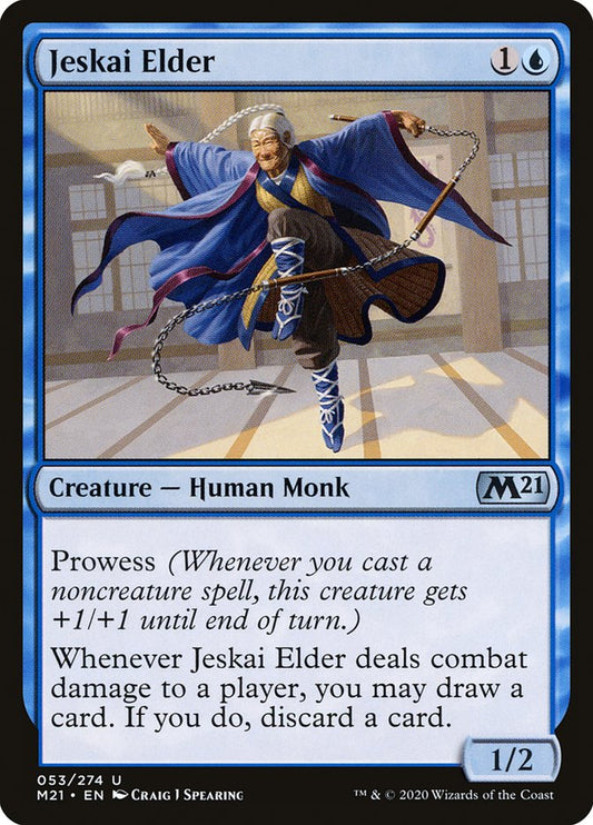 This Is An Image Of The Magic The Gathering Card Jeskai Elder From The Set Double Masters 2022 - Designed By Artist Craig J Spearing