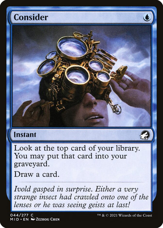 This Is An Image Of The Magic The Gathering Card Consider From The Set Tarkir: Dragonstorm Commander - Designed By Artist Zezhou Chen